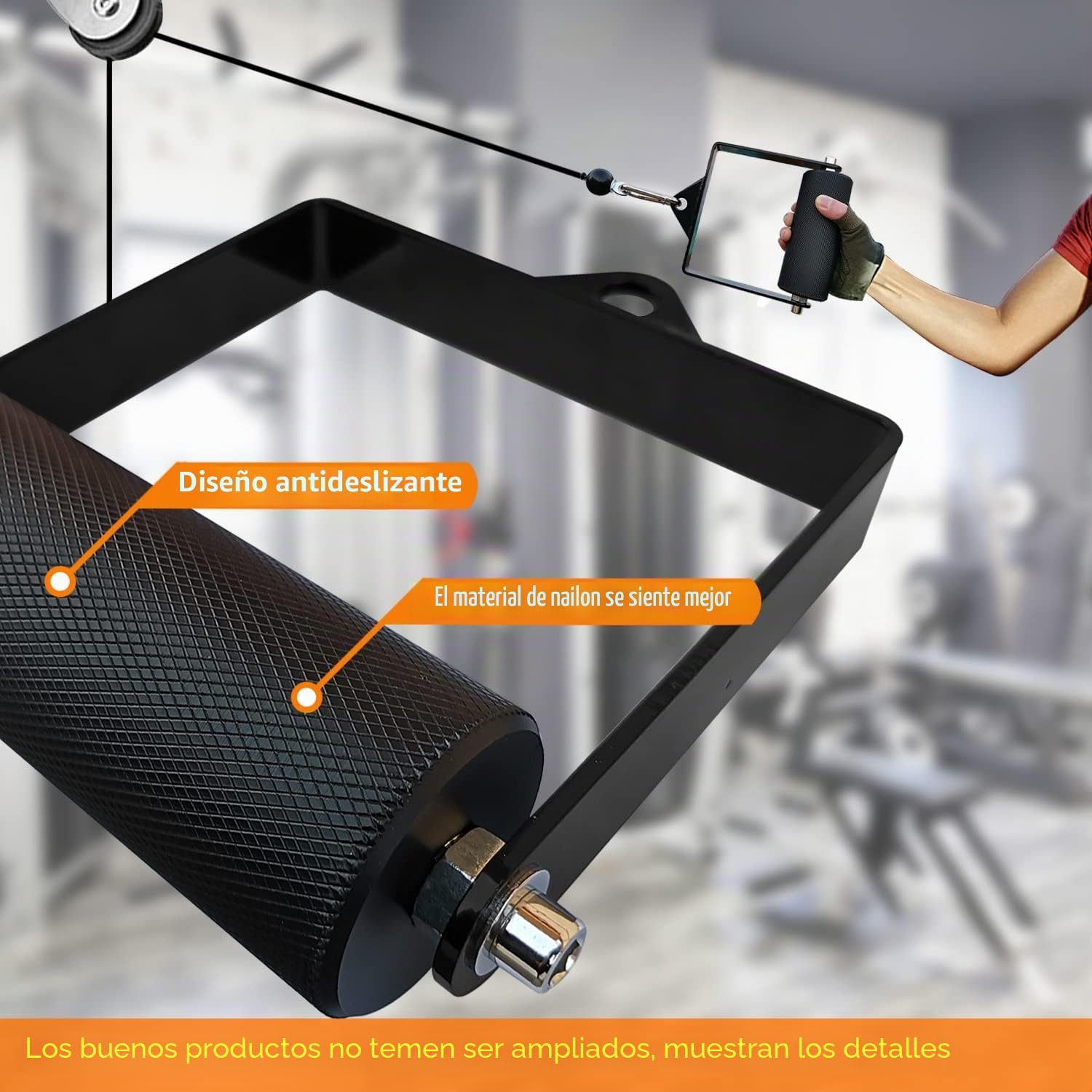 MARSAFIT Gym Fitness LAT Pulldown Attachments, Fat Arm Wrestling Exercise D Handle Cable Attachment, Arm Lifting Deadlift Handle Grip for Finger Wrist Strength