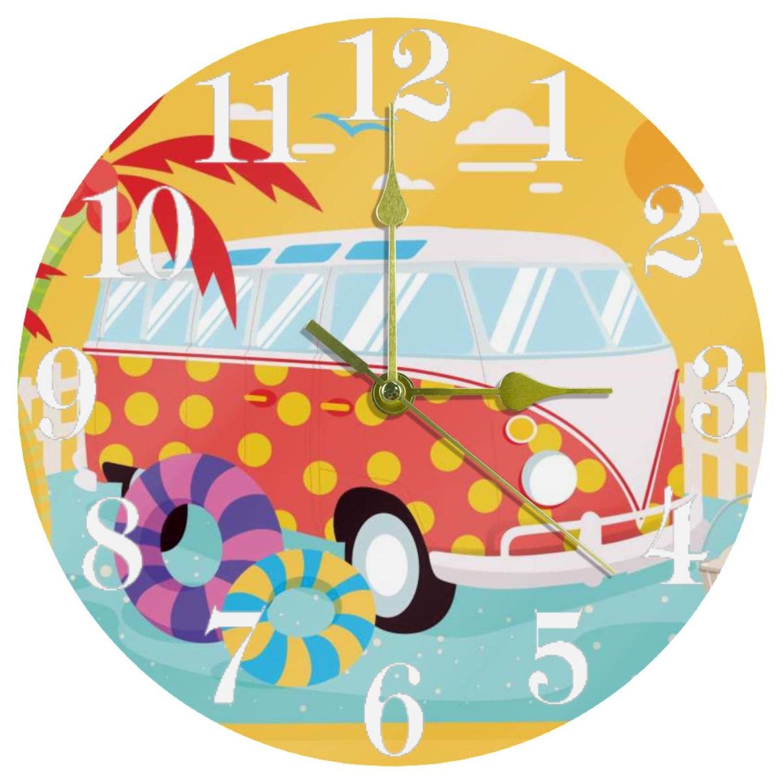 Horloge murale sans tic-tac à piles grand affichage