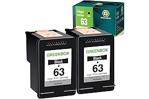 Remanufactured 63 Black Ink Cartridge Compatible with HP 63 HP63 Ink