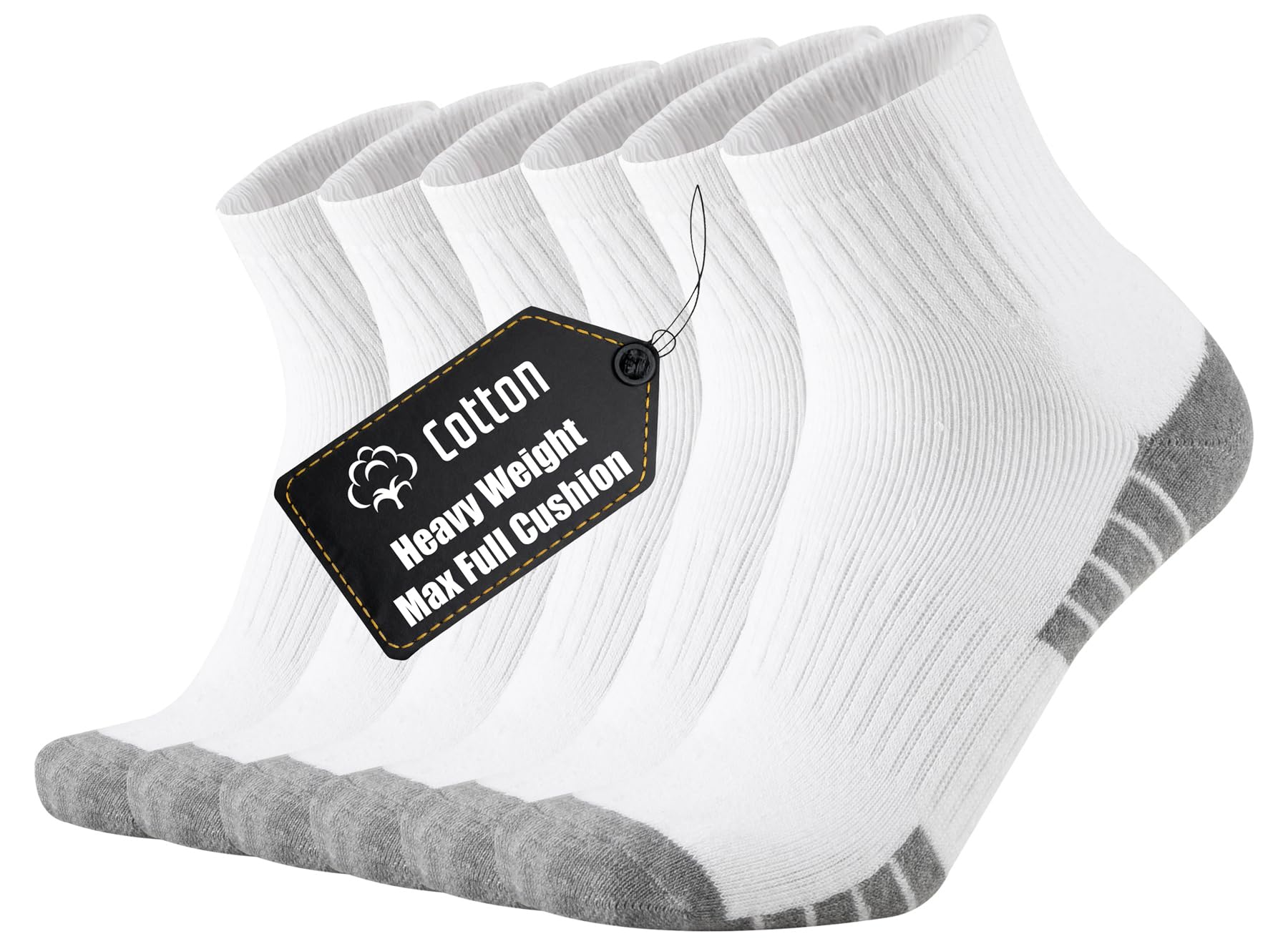 ONKE Max Cushion Low Cut Quarter Socks for Men Athletic Running Training Workout Sports Exercise Breathable Moisture Control