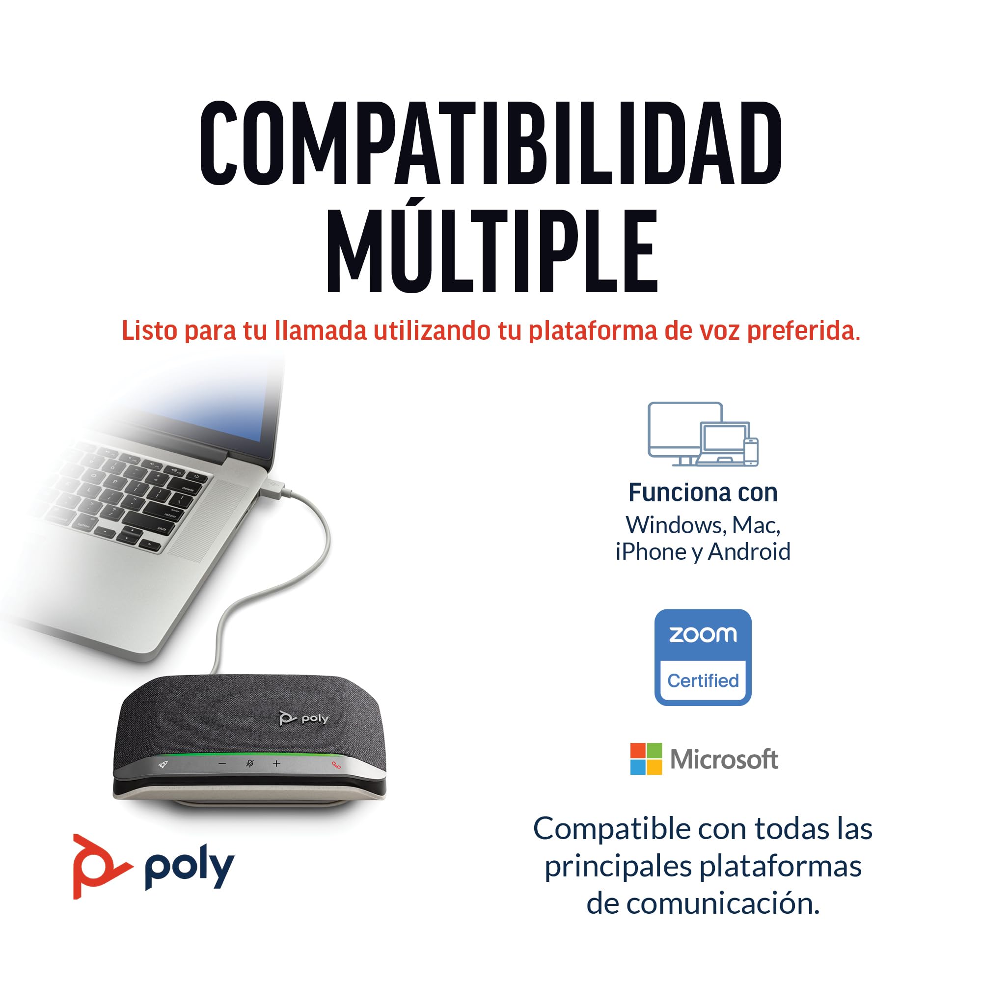 Poly Sync 20 - Customer Special 1 - smart speakerphone - Bluetooth - wired, wireless - USB-C - black - Zoom Certified