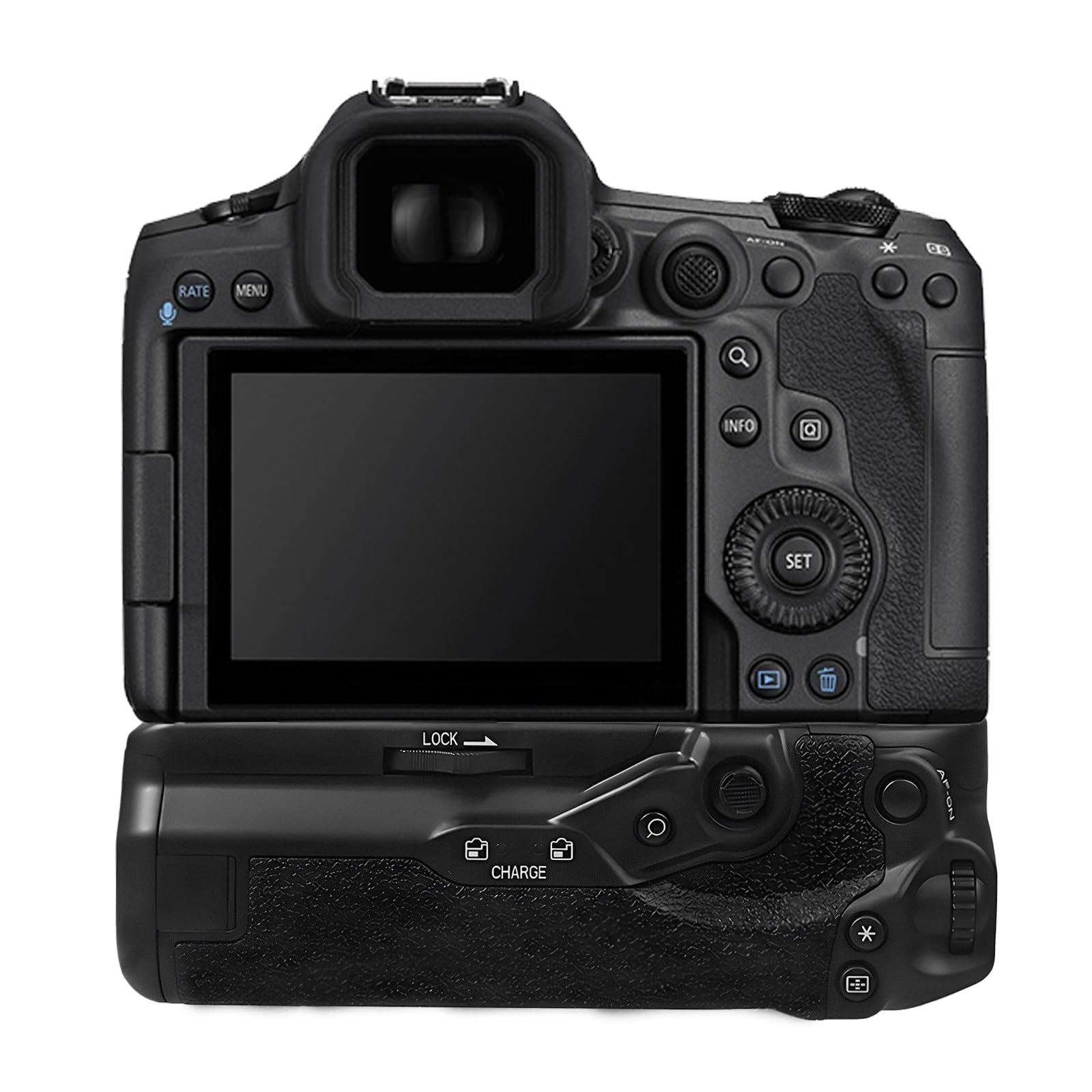 BG-R20 Batteriegriff für Canon EOS R6 Mark III /R6 Mark II /R5 Mark II Kamera, Synchronisierung Aller Funktionen, hält 2 wiederaufladbare LP-E6P Lithium-Ionen-Akkus.