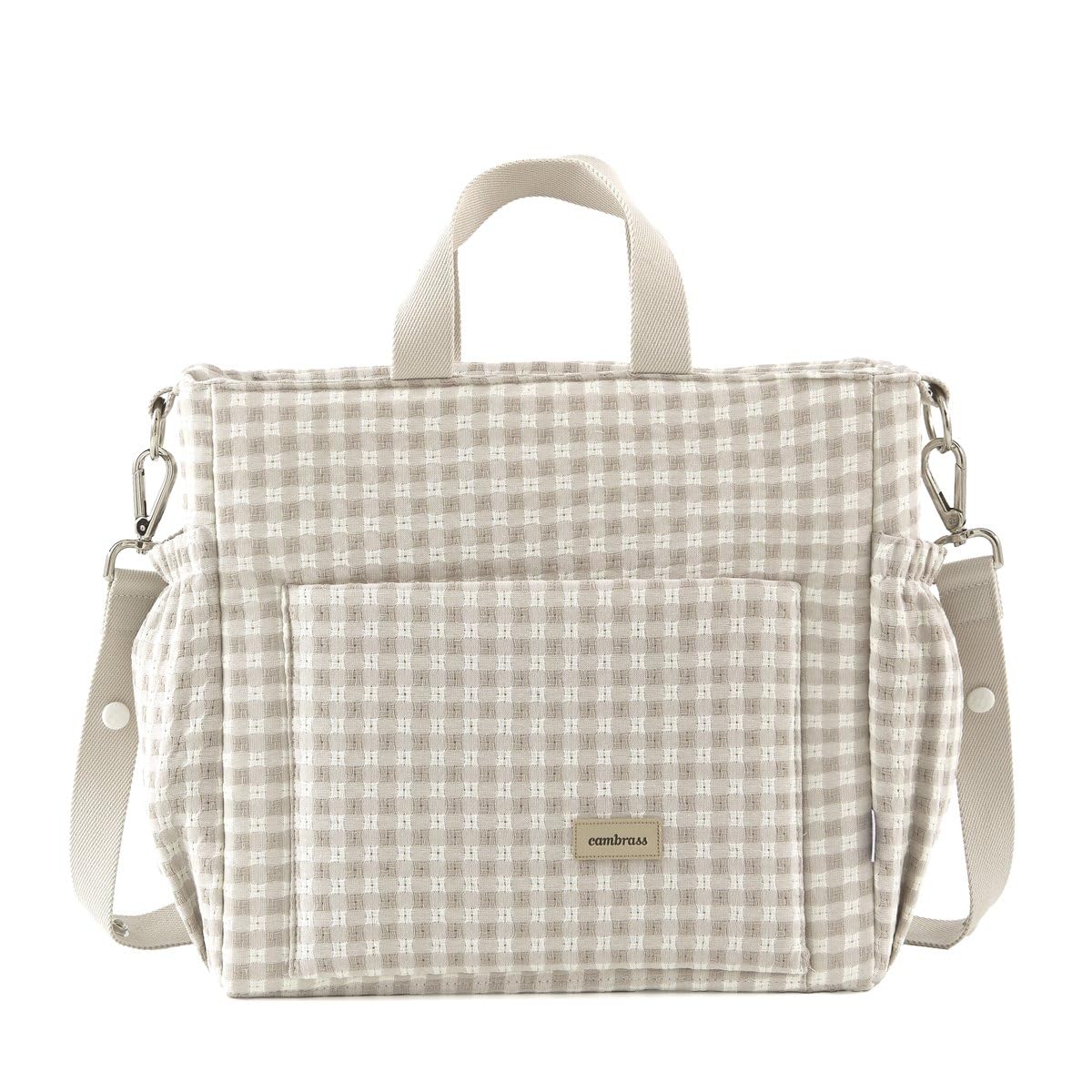 Cambrass - Bolso Maternal para Bebe de Carro - Organizador para Pañales y Otras Cosas - Vicky Beige 16x43x37 Cm