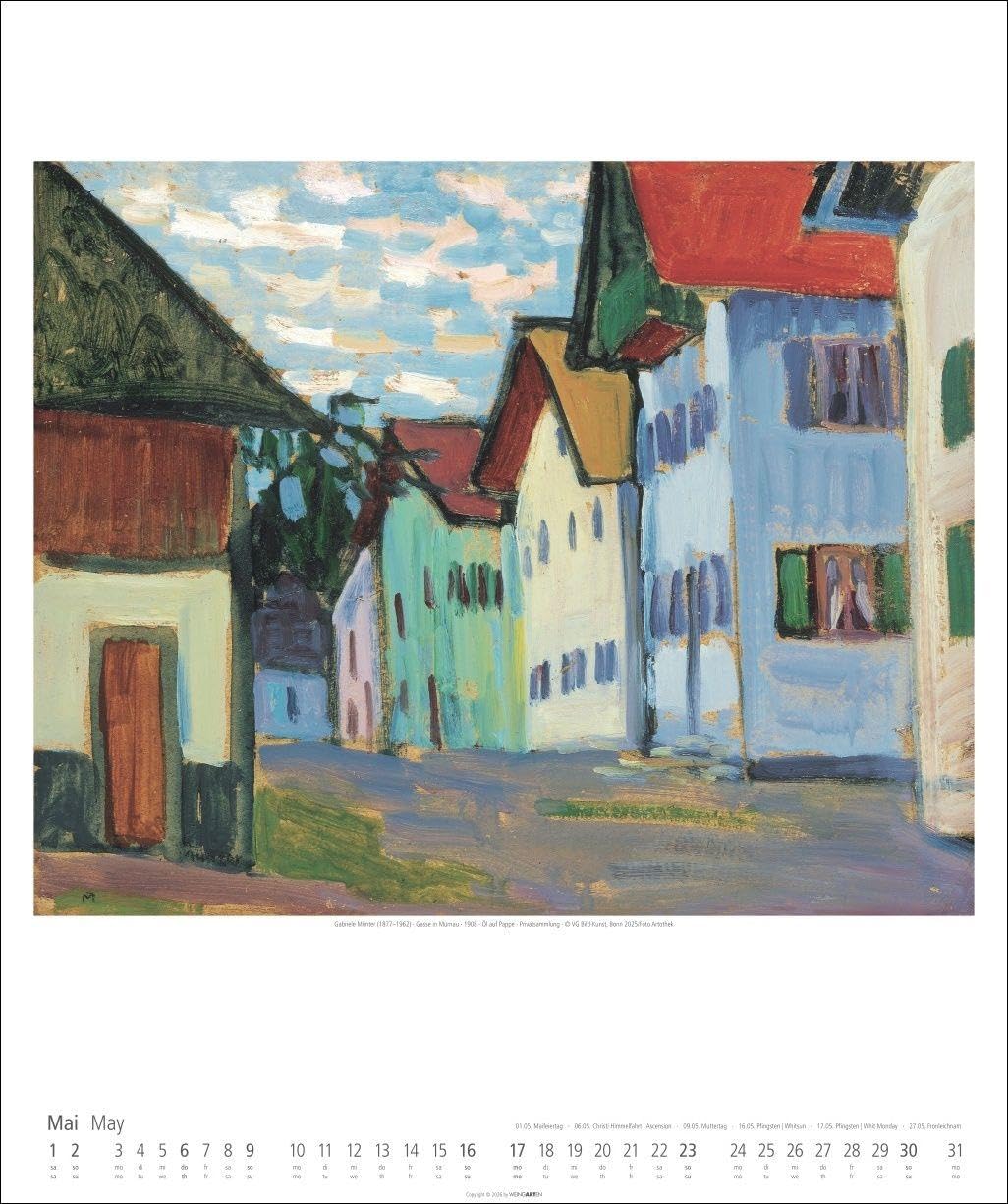 Gabriele Münter Kalender 2027: Kunstvoller Wandkalender mit expressiven Werken der bekannten deutschen Malerin des "Blauen Reiters". Großer Kunst-Kalender 2027. 46 x 55 cm