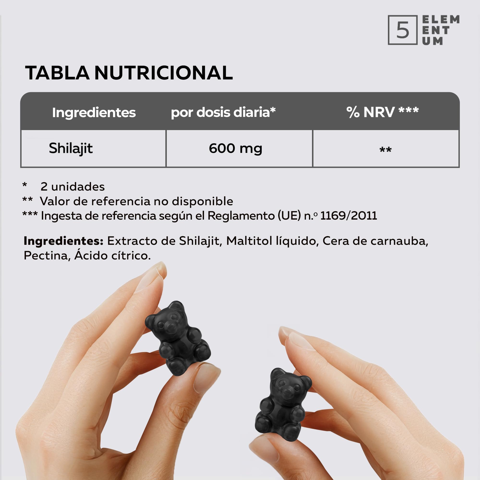 Shilajit Gummies - 60 gomas Shilajit Pure Himalaya Sin Azúcar, Vegano & Naturales - 71% Ácido Fúlvico - 300 mg por Porción - Shilajite Original con 85+ Rastros de Minerales - Sabor Agradable