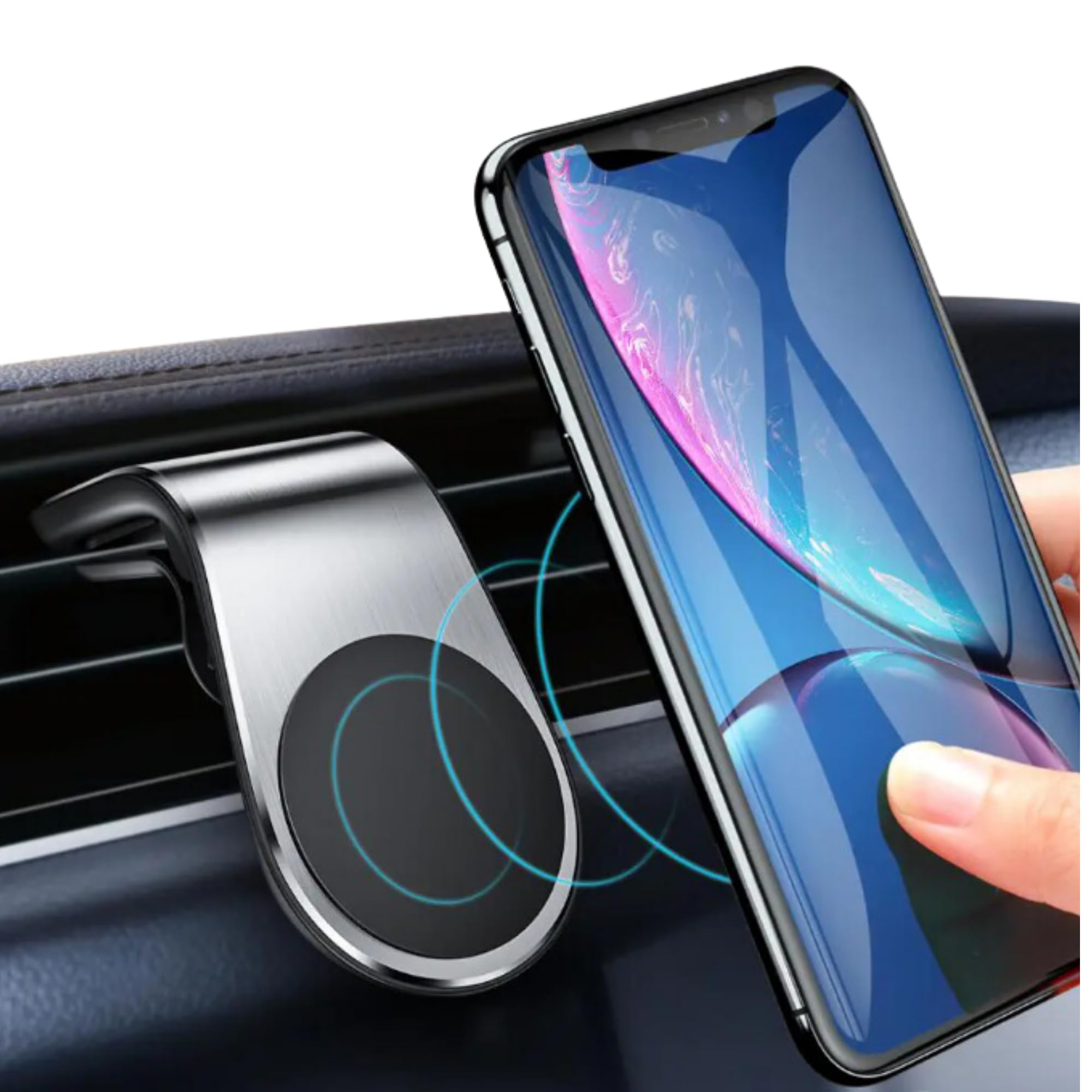 Suporte Celular 360° Automotivo Magnético Imã Veicular Carro INNOVI CRAFT (Prata)