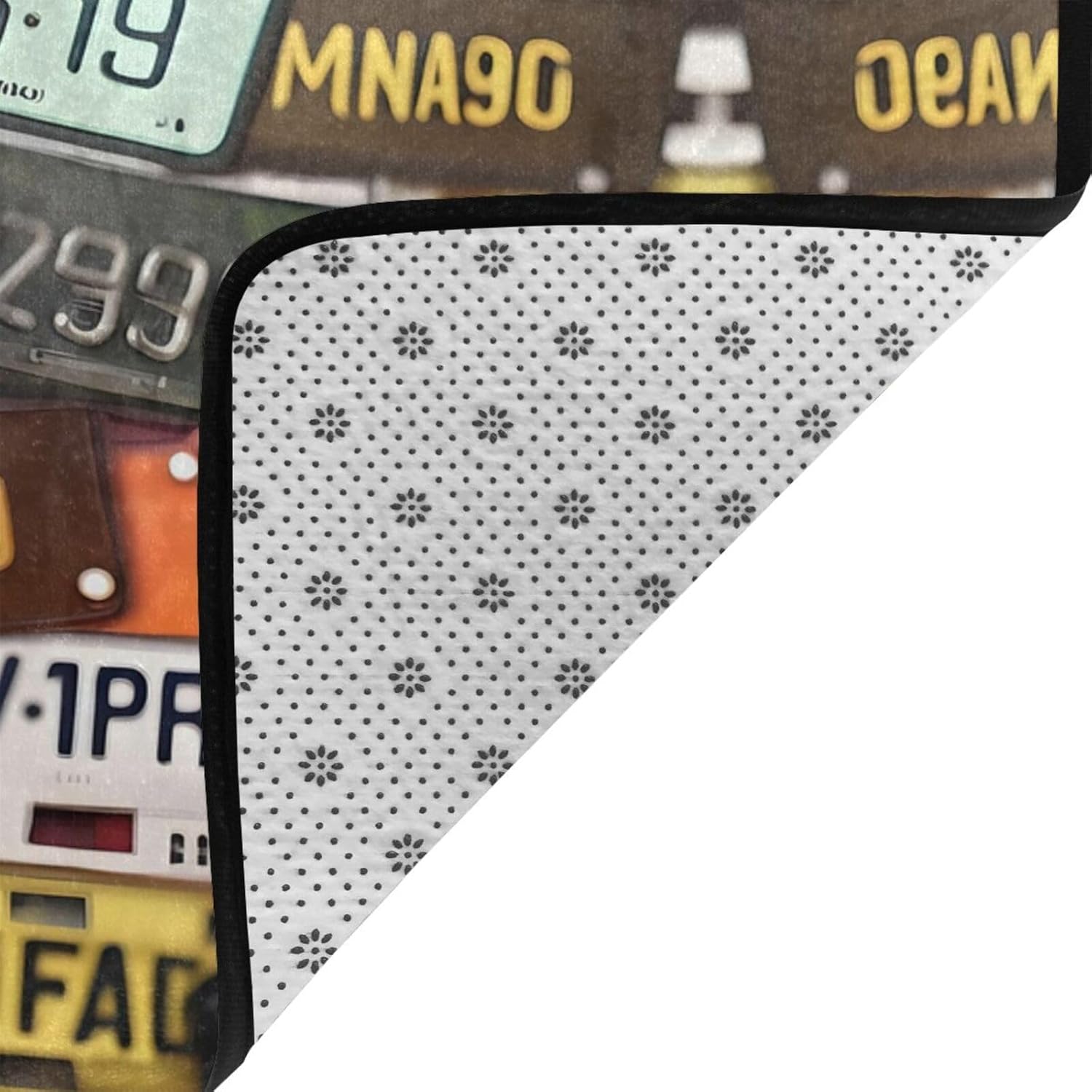 License Plate Print Area Rug,Super Soft Rugs for Living Room, Soft Carpet for Bedroom and Kids Room, Home Decor