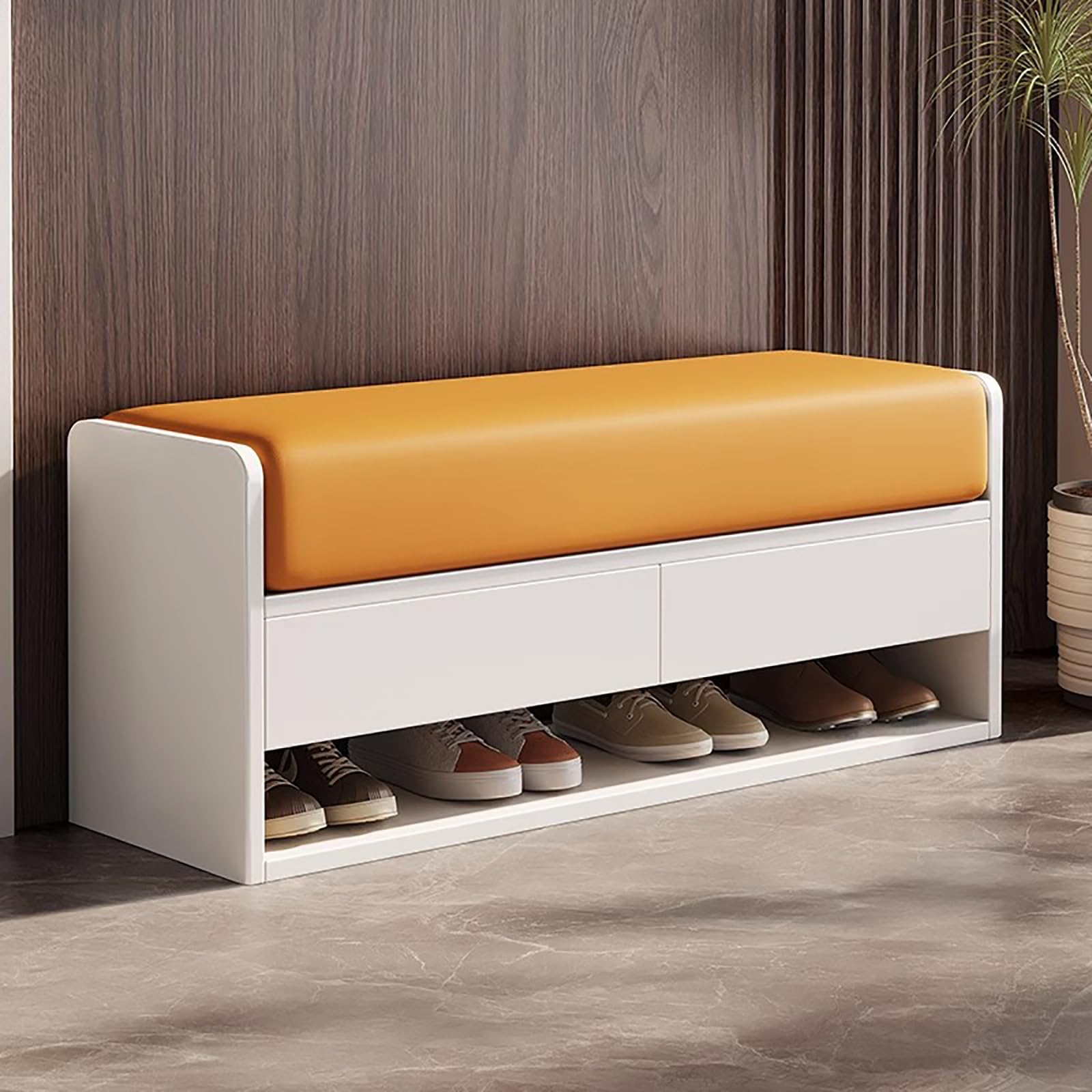 Rangement de chaussures sur banc en bois de 60 cm pour en finir avec le désordre