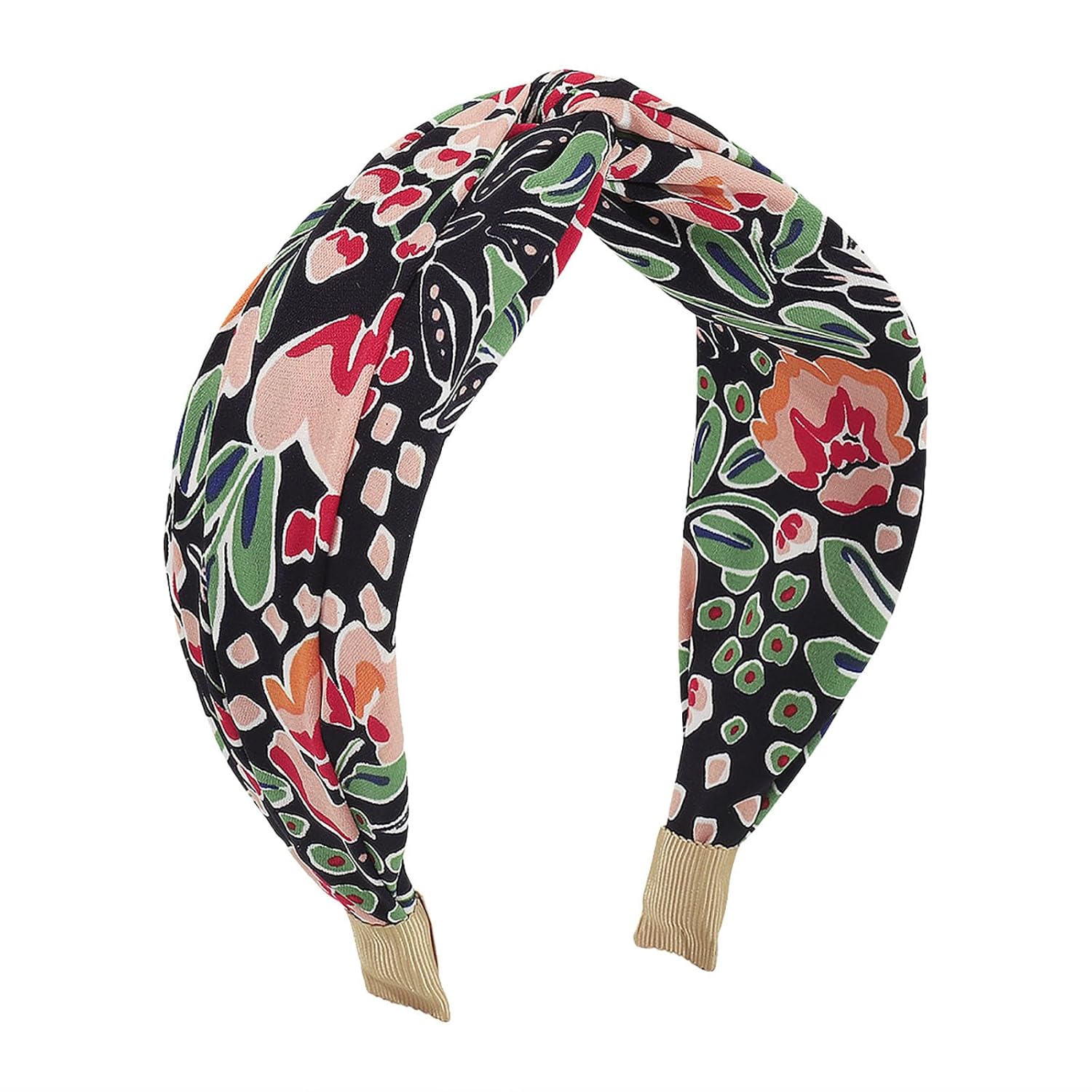 4 Pack Floral Printed Knotted Headbands for Women - Image 6