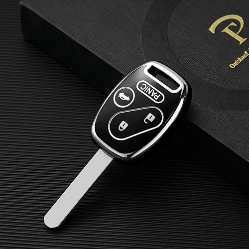 Miniatura 5 de ELOHEI Funda para llavero Honda, funda de protección completa de TPU suave de alta calidad compatible con Honda Accord Civic CR-V Pilot 2003-2012