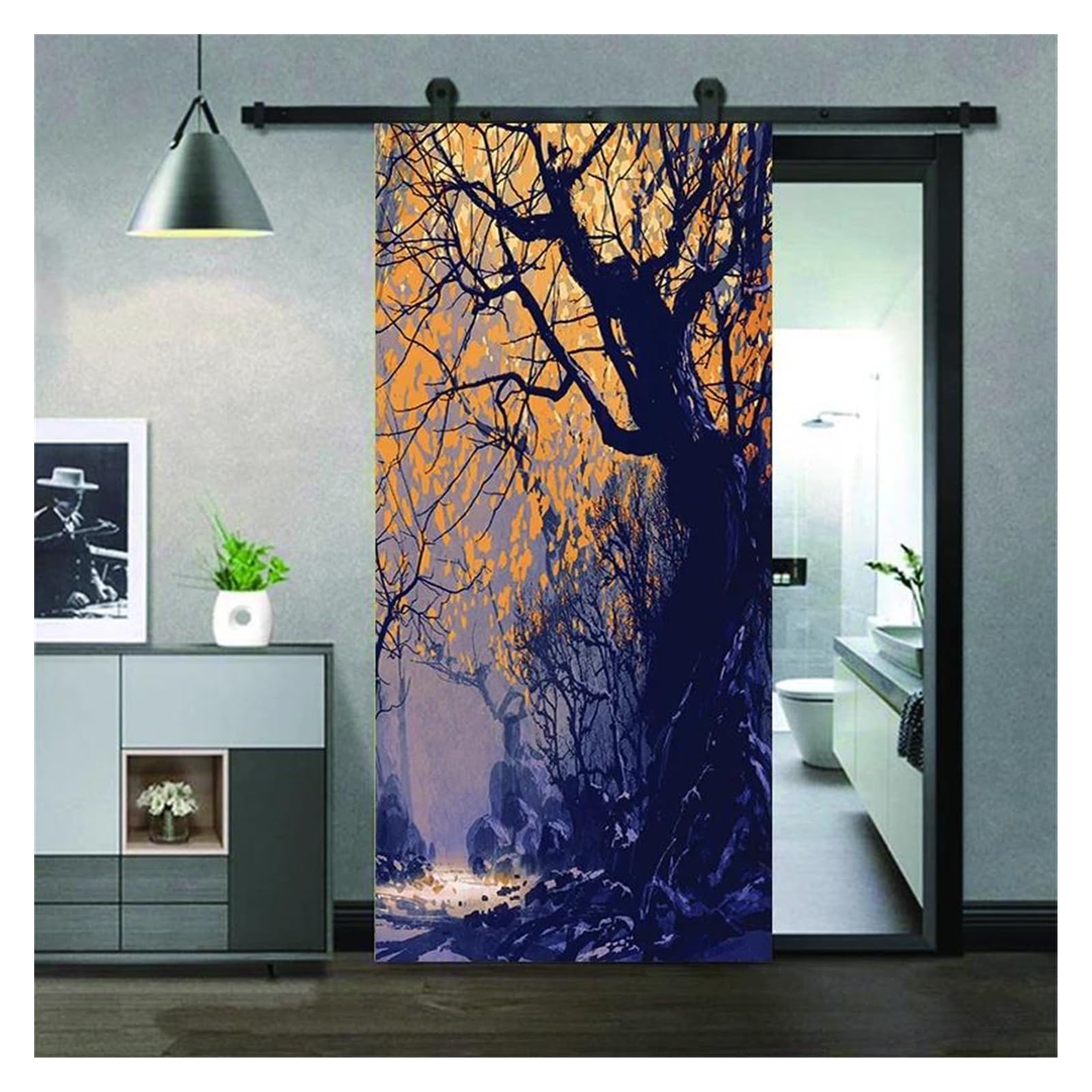 Papier peint amovible 77x200cm pour moderniser une décoration de chambre terne
