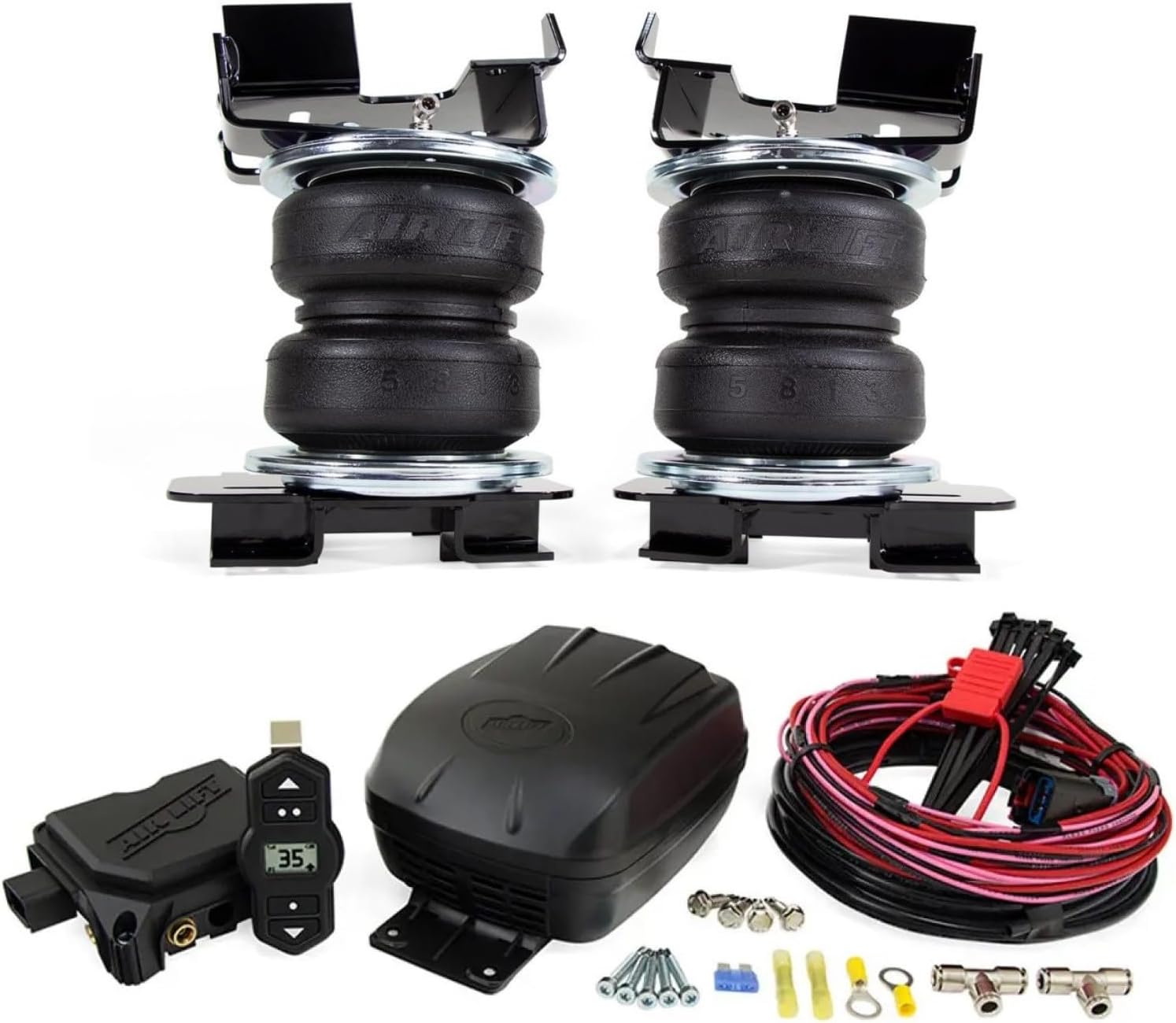 Air Lift LoadLifter 5000 Air Spring Kit & WirelessOne 2nd Gen Air Compressor System fits 2021 2025 F150 (Excluding Raptor & PowerBoost Models) | Single-Path Control | TrendsAuto Decal