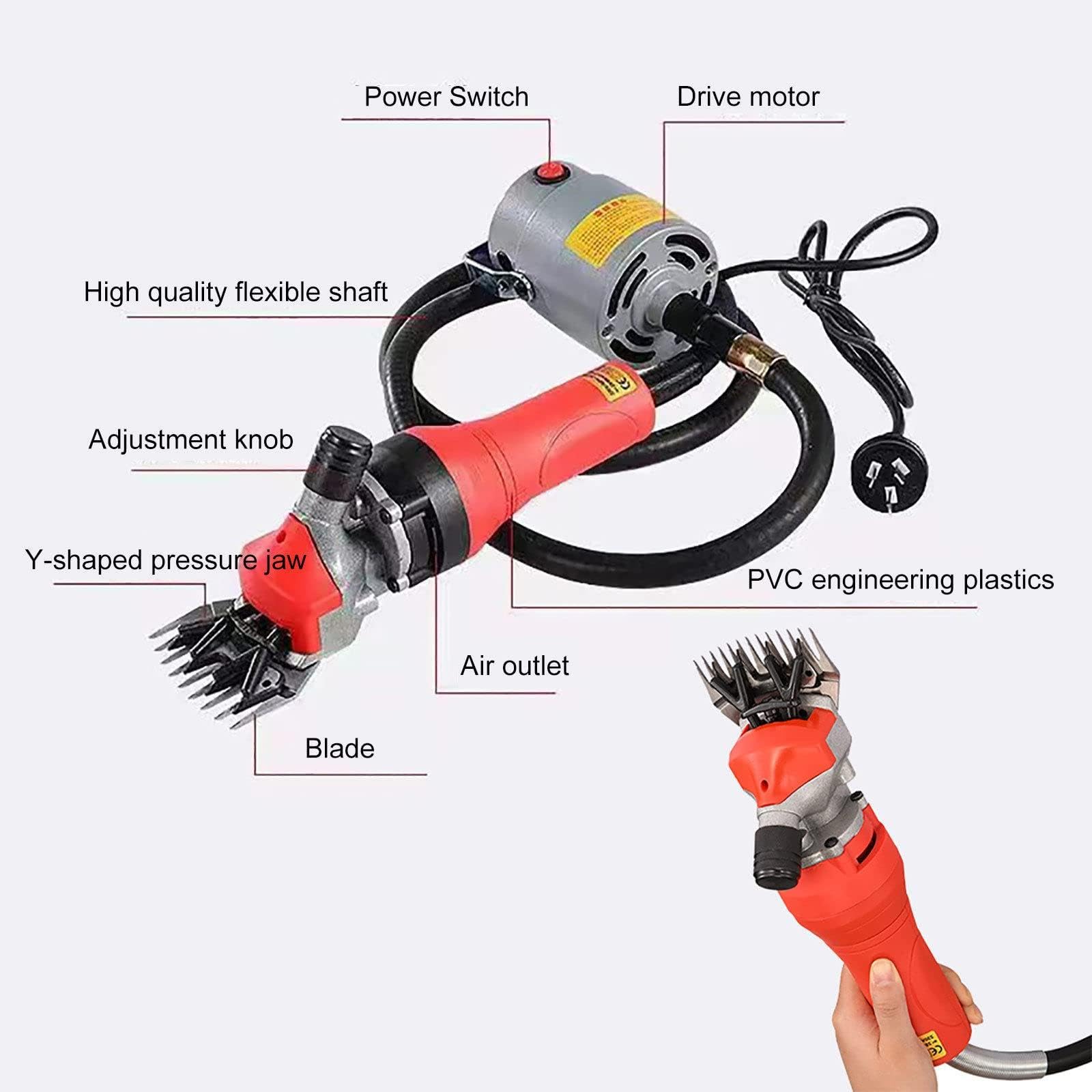 Tosatrice Elettrica 1000W per Pecore 13 Denti Rasoio per Lana