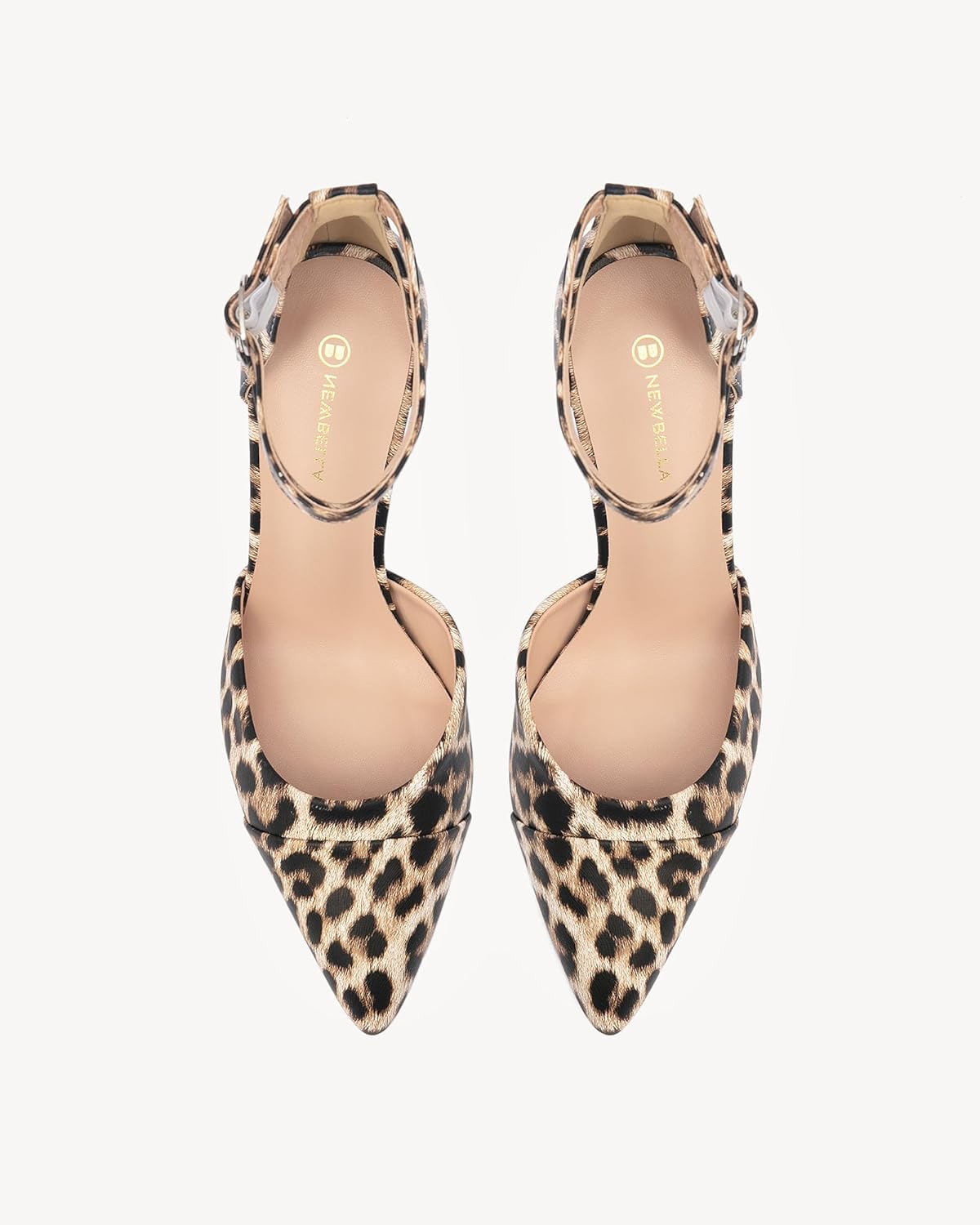 NEWBELLA Women's Double Buckle Stiletto Sandals - Elegant Pointed Toe Pumps for Daily Commute & Evening Events, Comfortable Dress Shoes with Adjustable Straps - Image 5