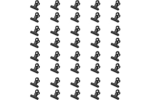 40 Pack Black Metal Hinged Photo Clips for Crafts and Home