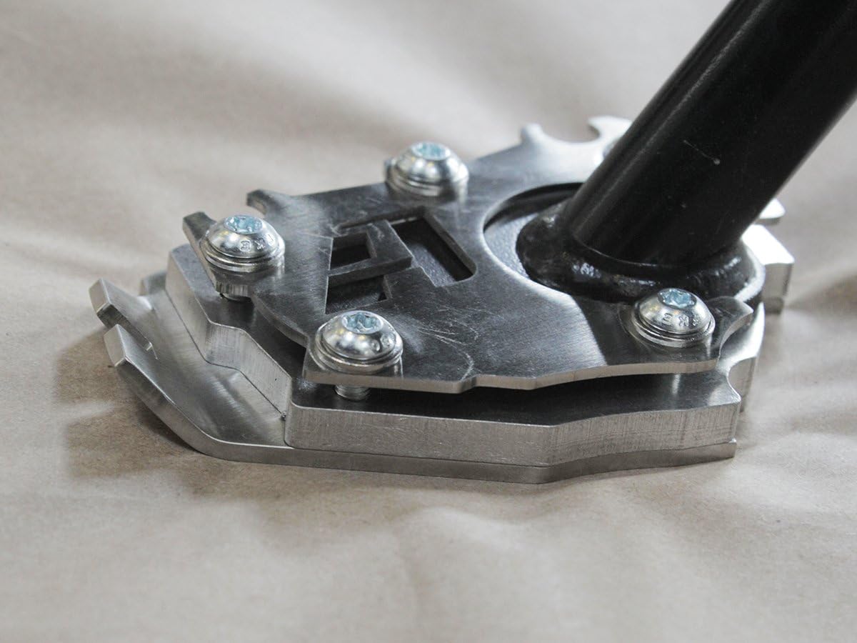 AltRider Silver Side Stand Enlarger Foot with 6mm Riser