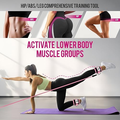 Miniatura 4 de Slim Panda Correa de tobillo para máquina de cable, tobillo para patadas, abductores de cadera, entrenamientos de glúteos, extensiones de piernas,