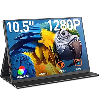 モバイルモニター 10.5インチ 3:2画面比 ポータブル 高輝度420nits Amazon.co.jp: モバイルモニター 10.5インチ 1920*1280 3:2画面