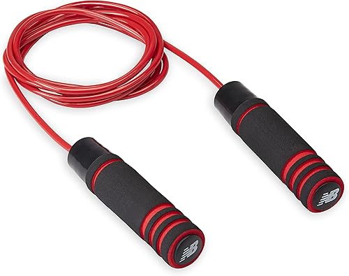 New Balance Cuerda de saltar con peso para hombres, juego de asas de espuma pesada de 1 libra, longitud ajustable, cuerdas de saltar para