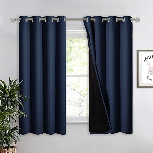 Miniatura 33 de NICETOWN - Cortina para puerta de patio totalmente oscura, cortina divisora de habitación de alta resistencia para puerta corrediza, persianas