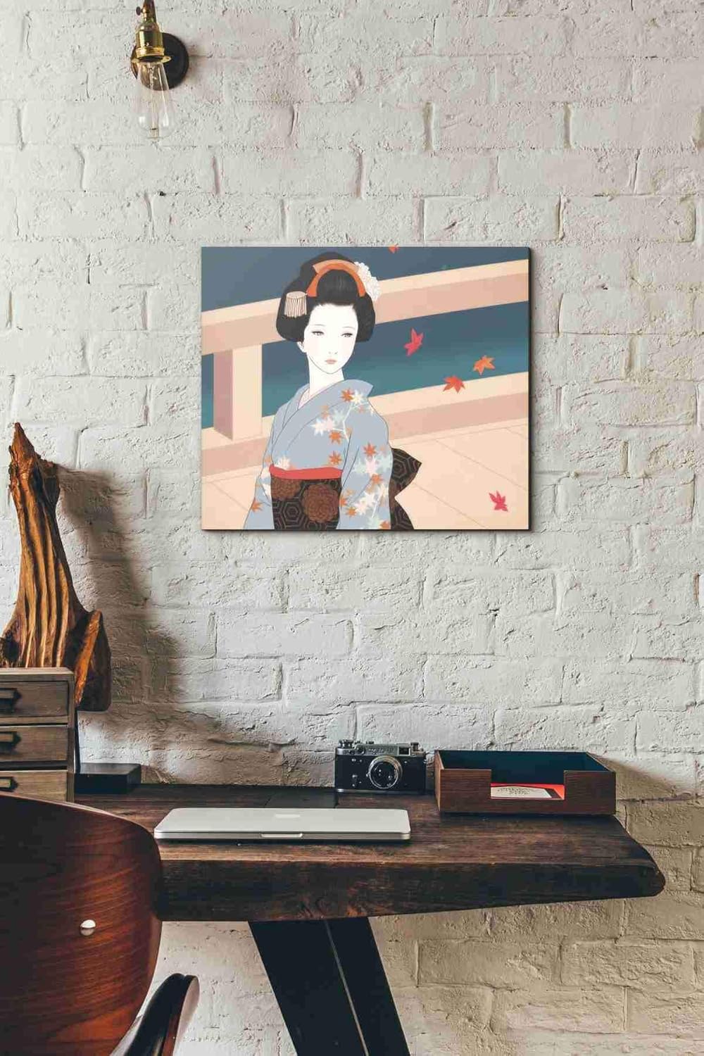 Epic Graffiti 'Momiji' by Sai Tamiya, Canvas Wall Art, 16"x18"