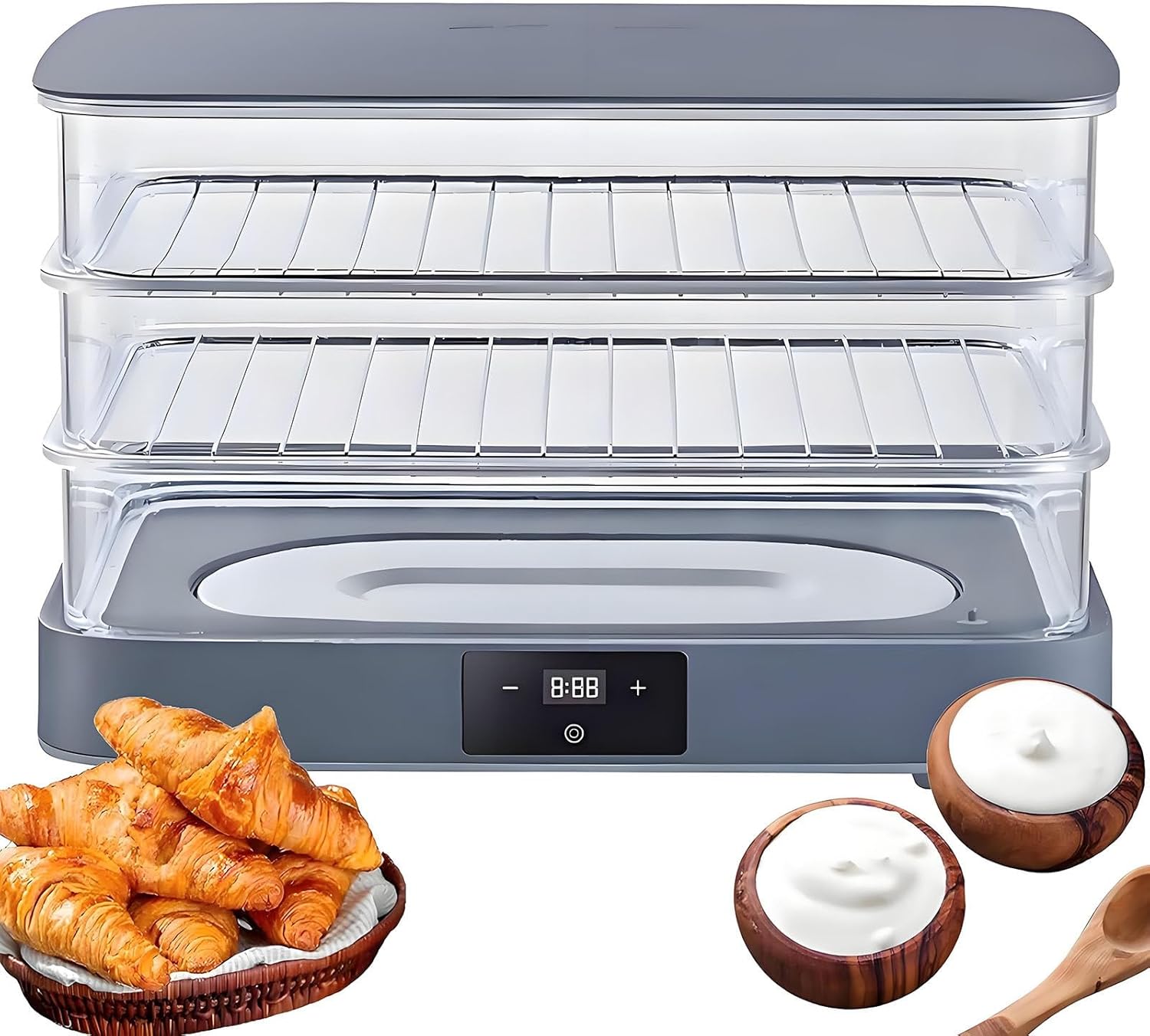 40L Bread Proofing Box Electric Dough Proofer Machine - Adjustable Temperature Control 20-45°C,1min-24h Timer,Dough Fermentation Machine,for Home