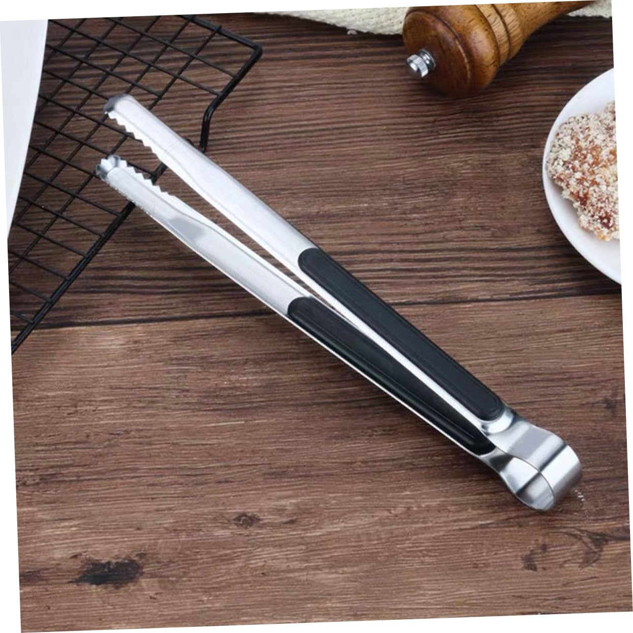Toyvian 5 Series Pinzas Para Parrilla Ranurado Cocinando Reutilizable De Múltiples Fines Parilla Carne Torneado Fiesta Tenazas Pinzas De Barbacoa Acero Inoxidable 430 4 Piezas X 5