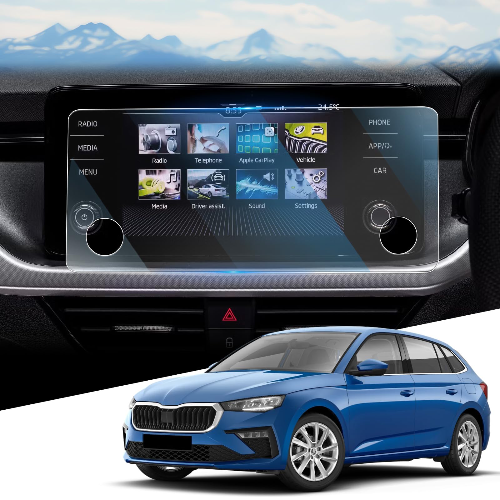 Pellicola Vetro Temperato 8 Pollici Per Skoda Kamiq/Scala/Fabia 2019-2022 - Protezione 9H Anti Graffi - Foto 4