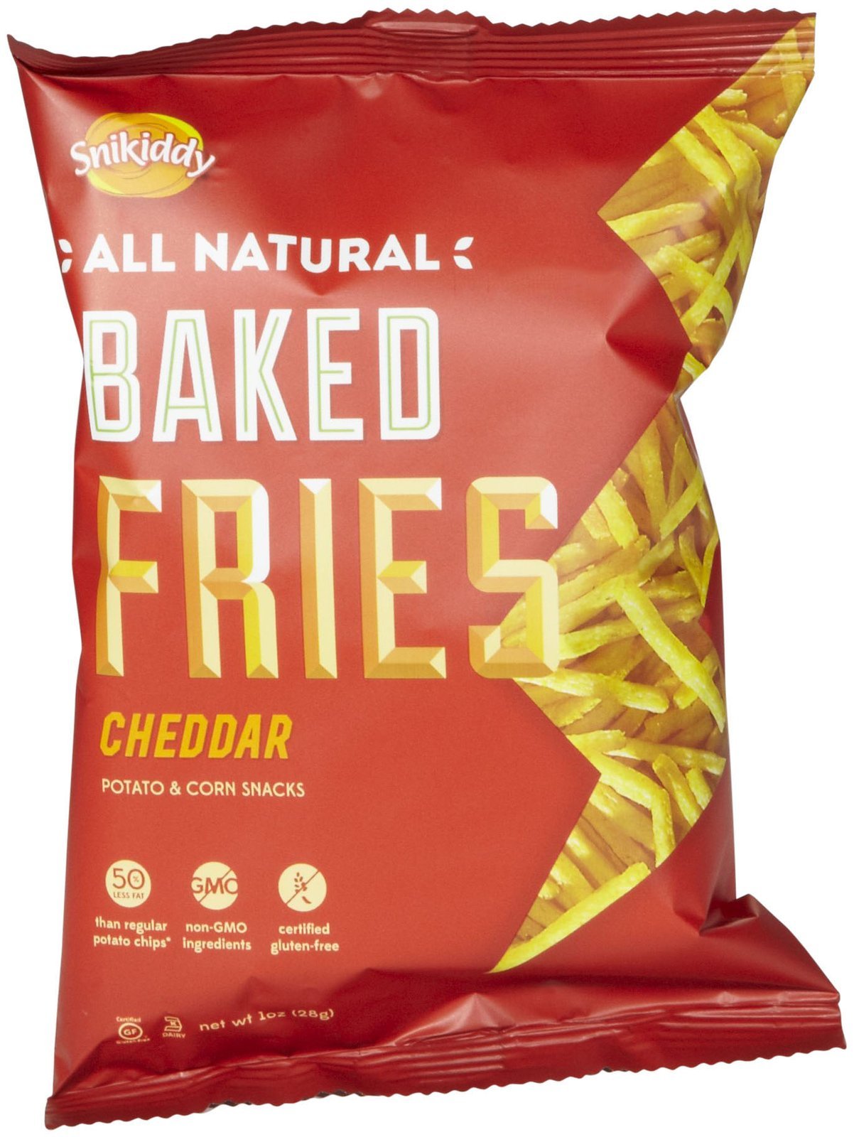 Snikiddy Snacks Cheddar Cheese Fries, 1 oz, 48 ct