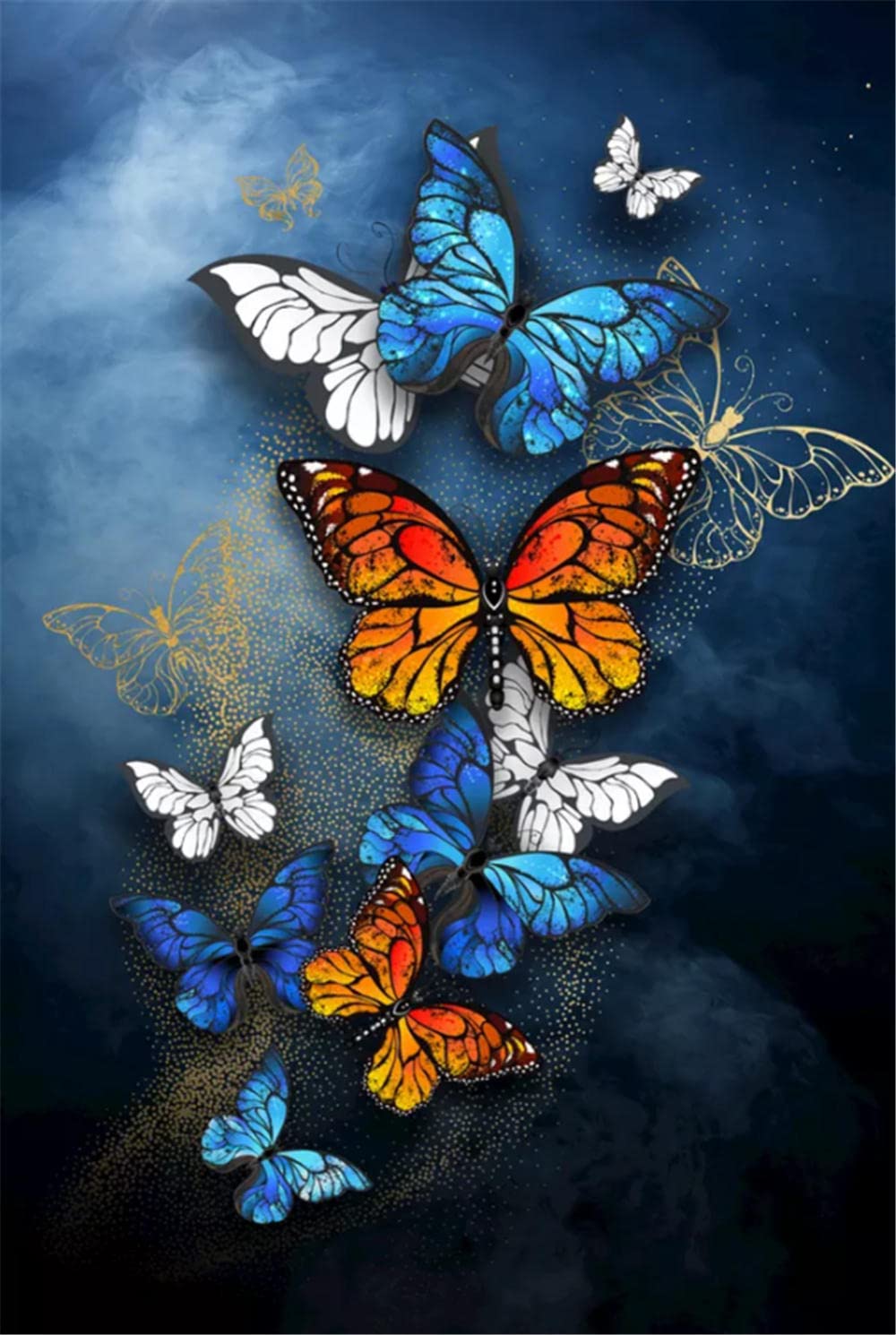 DIY 5D Diamond Painting Set – Schmetterling Motiv 30x40 Cm Mit Allem Zubehör