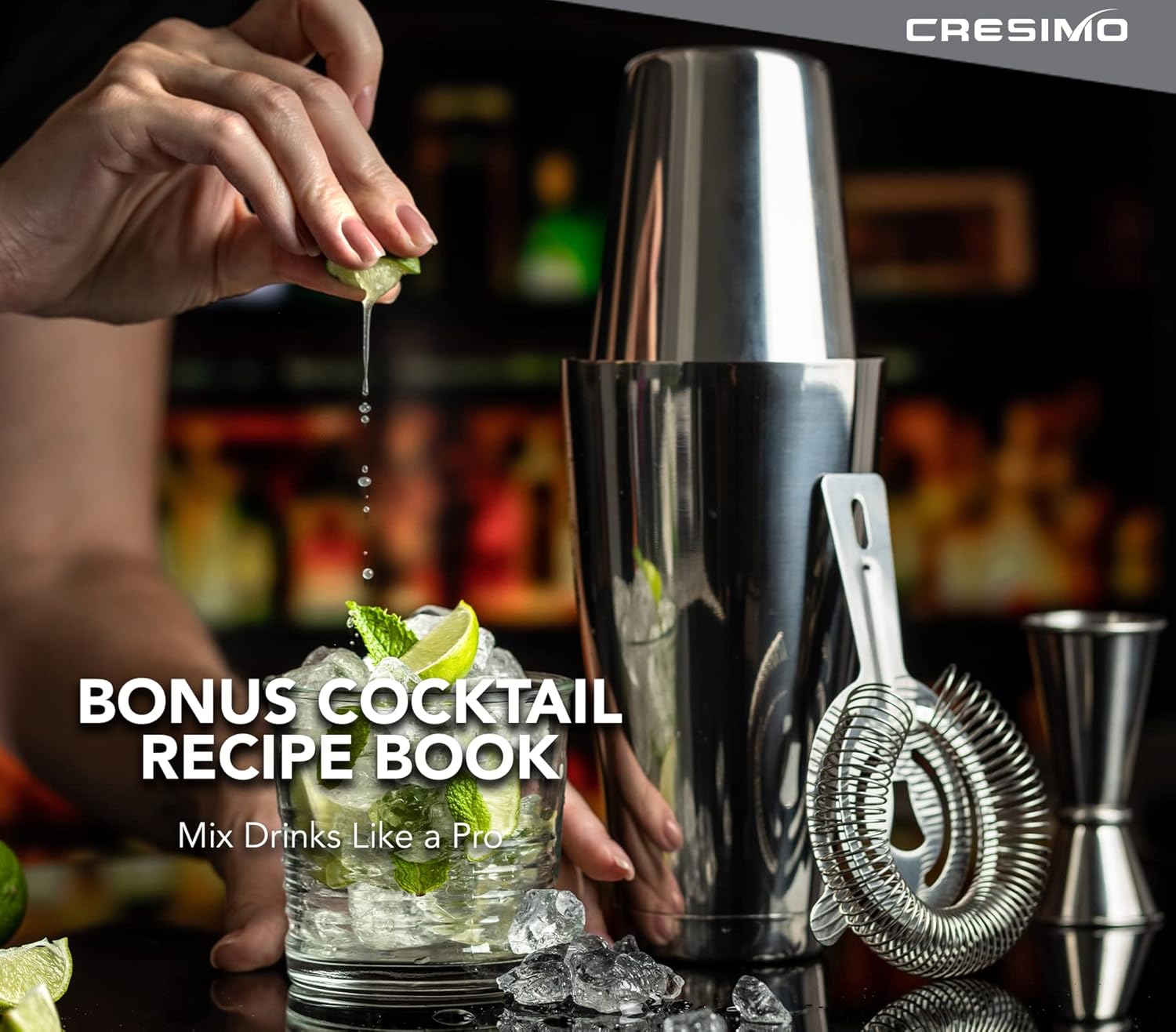 Uр Tо 50% оƒƒ 4pc Boston Cocktail Shaker Set - Large Stainless Steel Boston Shaker Bar Set with 28oz Weighted and 18 oz Unweighted Martini Drink Shaker Cups & Bartender Kit - Jigger, Hawthorne Strainer - Cresimo Rеvіеw Dіѕсоunt 4pc Boston Cocktail Shaker Set - Large Stainless Steel Boston Shaker Bar Set with 28oz Weighted and 18 oz Unweighted Martini Drink Shaker Cups & Bartender Kit - Jigger, Hawthorne Strainer - Cresimo