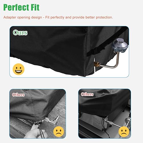 Miniatura 3 de WOMACO Cubierta de parrilla de 22 pulgadas para parrilla Blackstone con capucha, cubiertas de plancha de mesa impermeables, cubierta de parrilla de