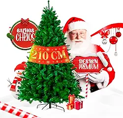 Árvore de Natal Verde 2,1 metros 1000 galhos Pinheiro Canadense Grande Premium Luxo