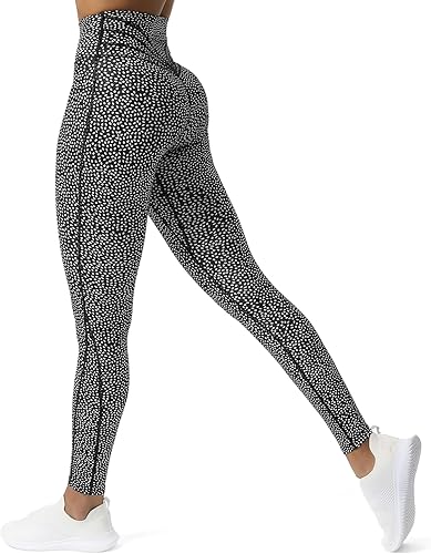 Aoxjox Leggings de entrenamiento de cintura alta para mujer, pantalones de yoga Trinity, 26.5 pulgadas