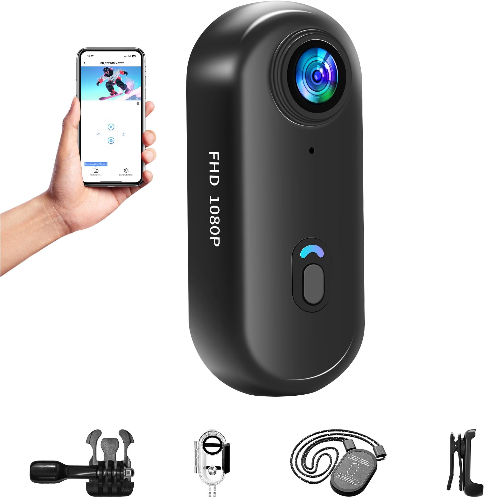 Tiantianle Mini Camera Sport,4K Action Cam WiFi Et Carte