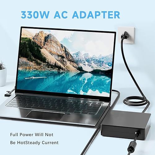 Miniatura 7 de Cargador de laptop de 330 W compatible con HP OMEN 17 Gaming Laptop OMEN 17 17-ck1000 17-ck2000 M34603-001 ADP-330BB TPN-DA60 M34531-003 19.5V16.92A