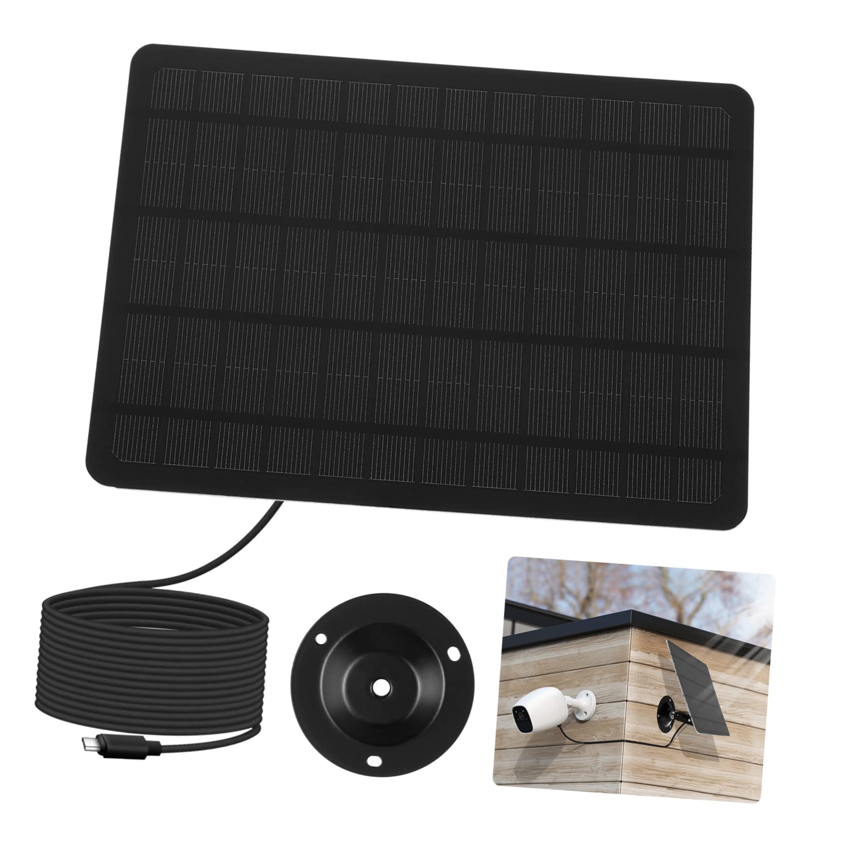 Pannello Solare 20w in Silicio Monocristallino a Montaggio Flessibile | Rotazione 360 Gradi, Staffe di Fissaggio Incluse, Tasselli a Muro per Apparecchi a Bassa Potenza