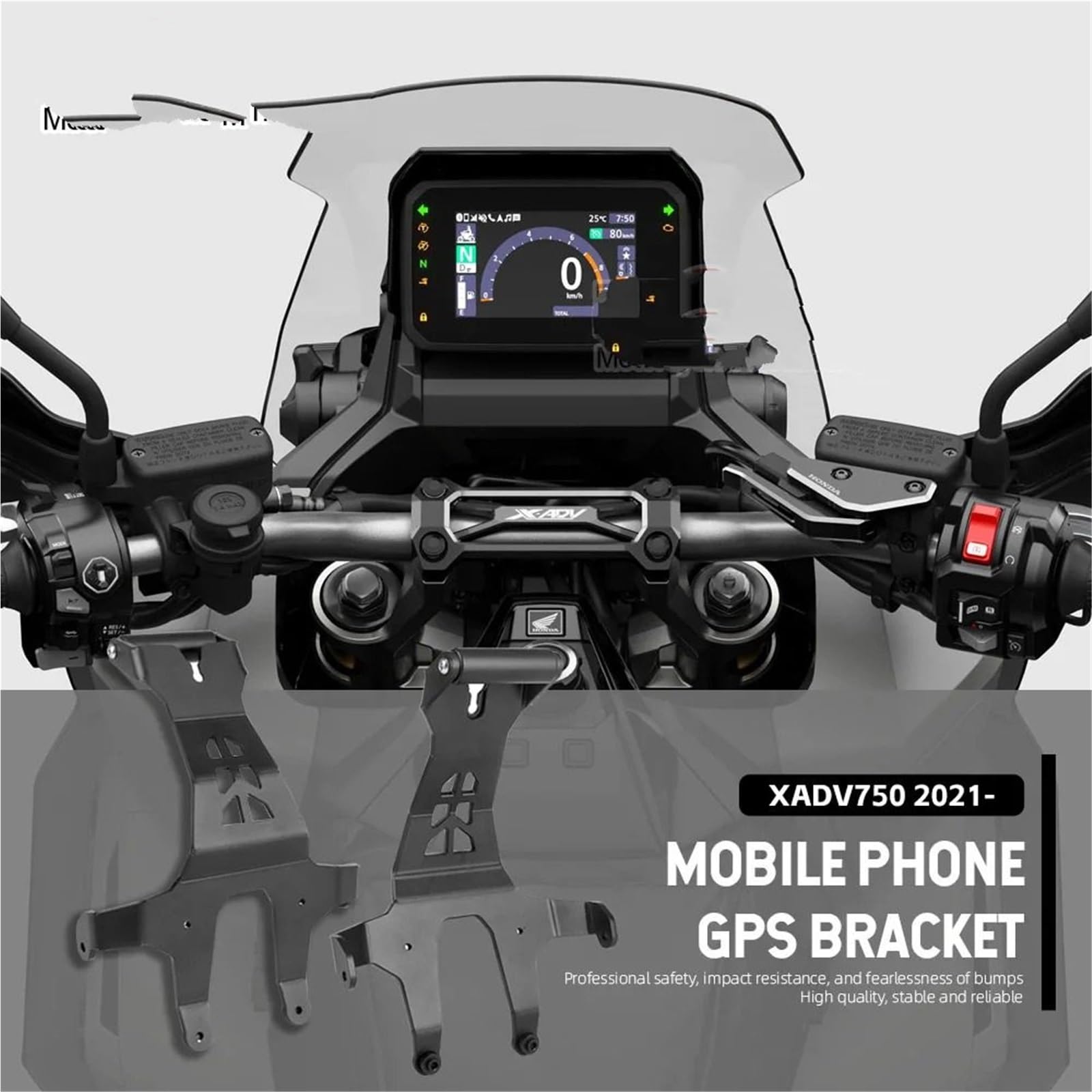 Motocyklowy uchwyt nawigacyjny GPS Uchwyt nawigacyjny do, uchwyt GPS, uchwyt Do smartfon, Do do X-ADV 750 XADV 2021-2025 Uchwyt na telefon(1set-A)
