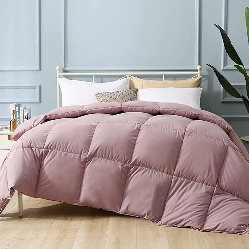 Vista 11 de APSMILE Edredones de fibras de plumas de plumón tamaño Queen, colección de hotel para todas las estaciones, extra suave y esponjoso, edredón Blanco