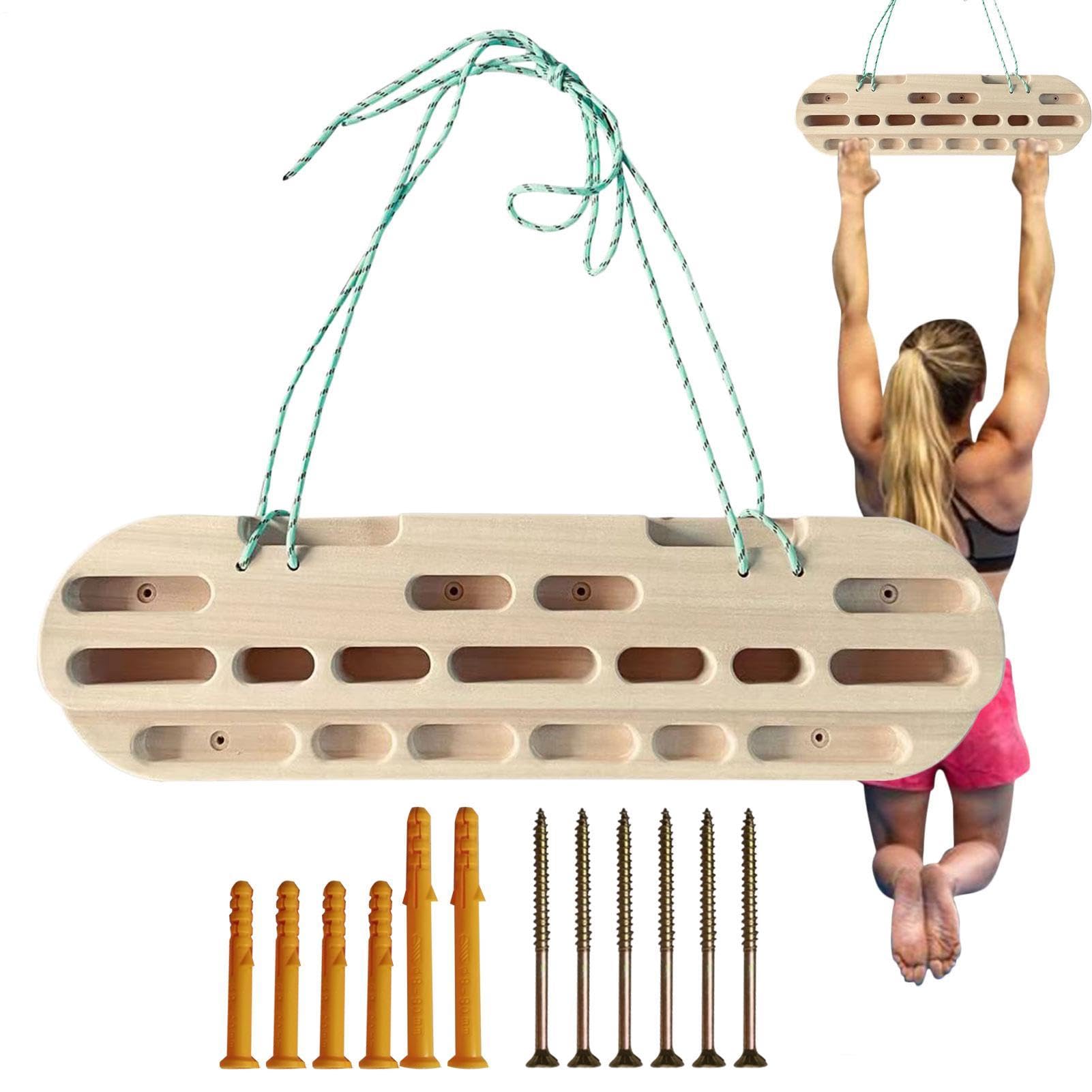 Tablero de dedos de madera - Entrenador de agarre de escalada portátil