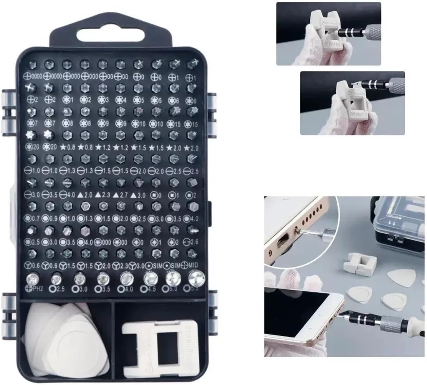 Magnetic Precision Screwdriver Set 115 In 1 Electronics Repair Tools Professional Nut Driver For Laptop Phone PC Maintenance