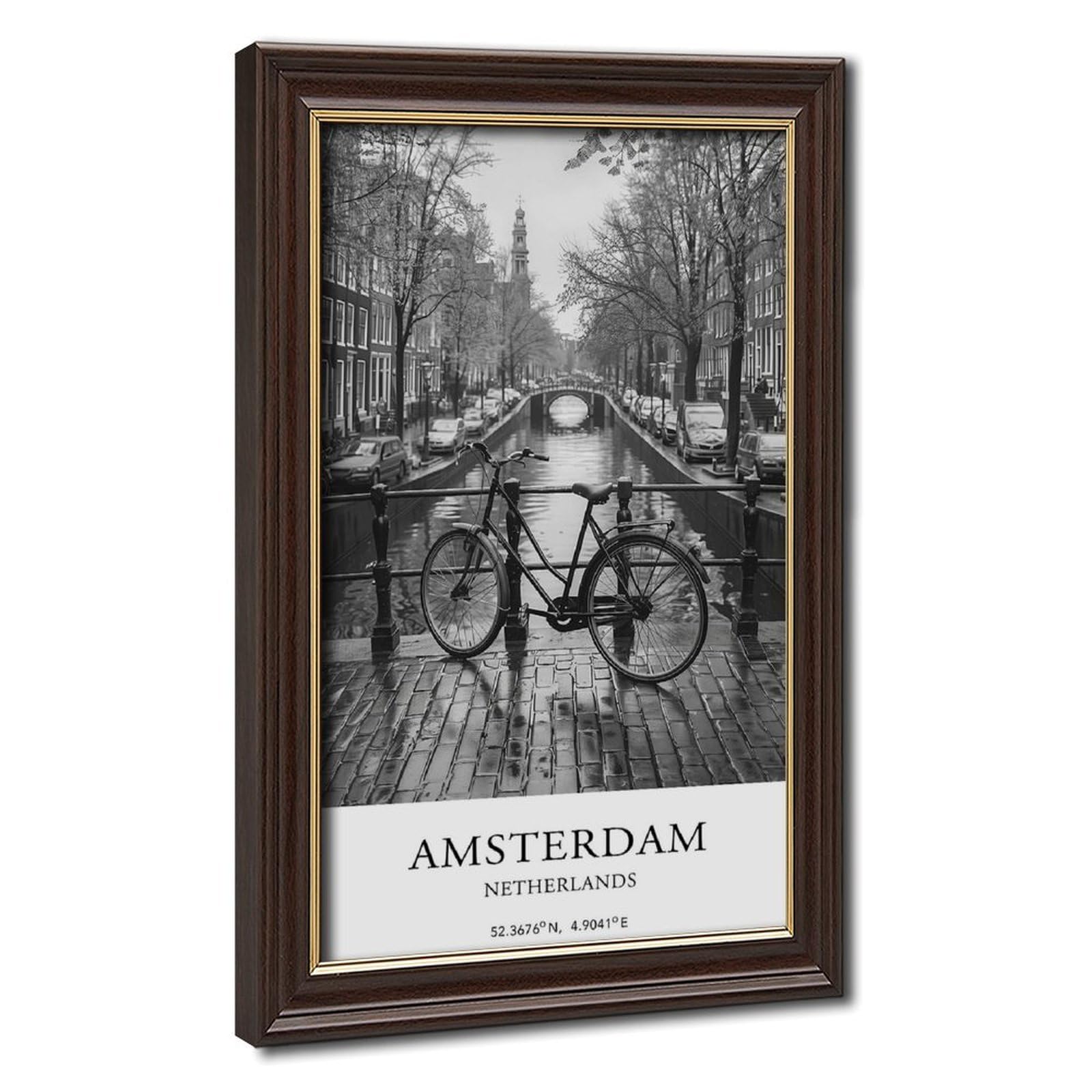 Bareronor Amsterdam Ship Canal (2) Canvas Poster Bedroom Decor Landscape Office Room Decor Gift 20" L X 30" W