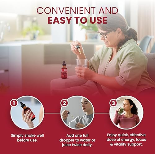 Miniatura 8 de Extracto líquido de ginseng rojo asiático y ginseng americano, Panax Ginseng natural para energía, rendimiento cognitivo y enfoque, tintura líquida