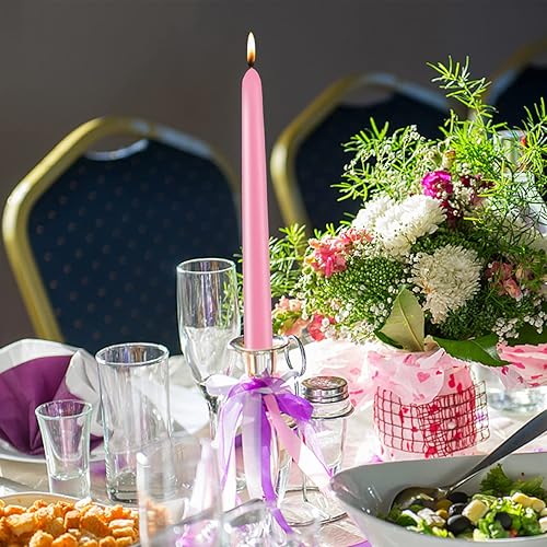 Miniatura 9 de Velas cónicas sin perfume de 10 pulgadas para romántico, 12 velas delgadas de 78 pulgadas para cena, fiesta, decoración del hogar y emergencia