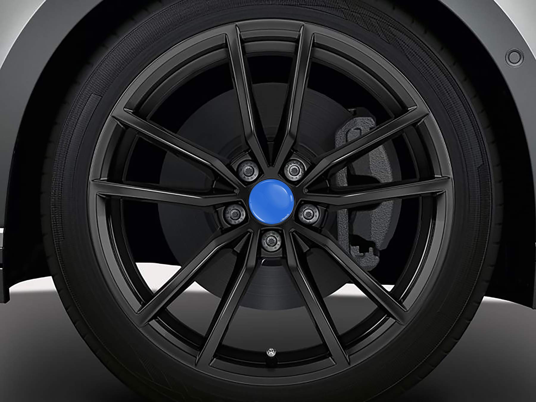 Coprimozzi VW 5G0601171XQI 66mm - Tappi Ruota Per Cerchi In Lega - Compatibili Con Golf 7, Passat B8, Tiguan, T-Roc E Altri - 2