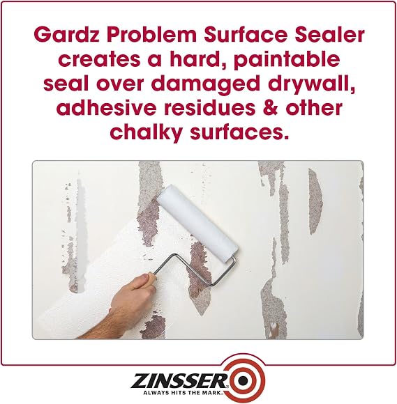 Zinsser Gardz Water-Based Problem Surface Sealer, Clear, 1 Gallon