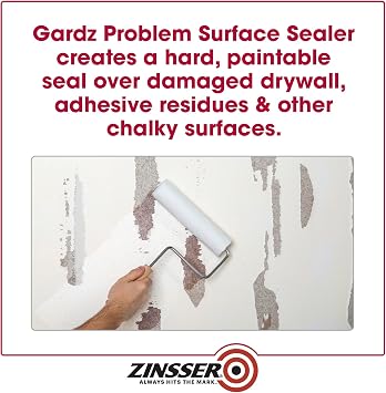 Zinsser Gardz Water-Based Problem Surface Sealer, Clear, 1 Gallon