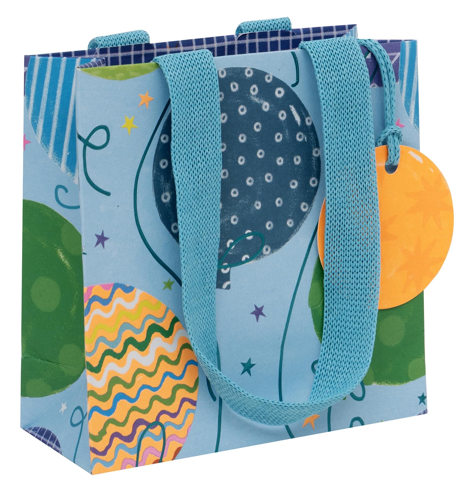 Glick M Small Gift Bag - Big Balloons Blue Design - 140 X 140 X 60M