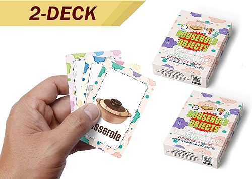 Miniatura 2 de Creanoso Tarjetas didácticas de aprendizaje para objetos domésticos (2 cubiertas)  Ideas de regalos de diseño portátil para fiestas de cumpleaños