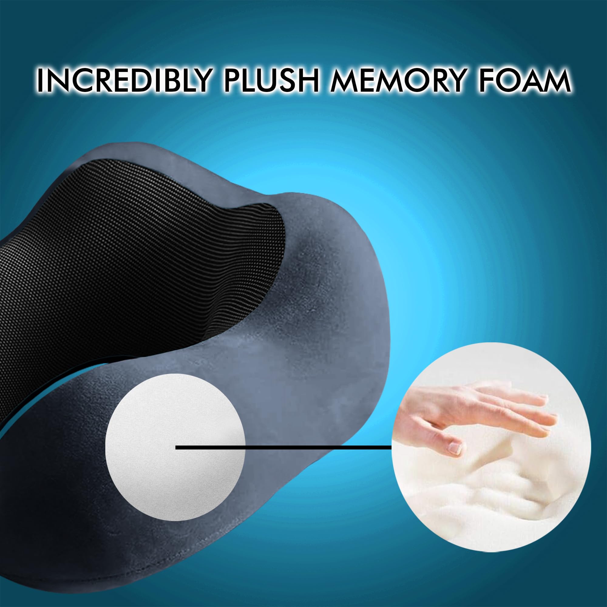 Travel Neck Pillow - Memory Foam Comfort -4